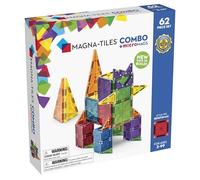 MAGNA-TILES Kit de construction magnétique Combo 62 pièces, la marque originale de construction magnétique