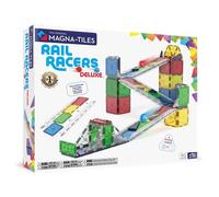 Magna-Tiles® Rail Racers Deluxe Kit de Construction magnétique 90 pièces