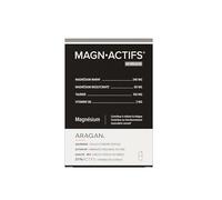 Magnactifs - Magnesisum Bisglycinate & Marin - Anti Fatigue, Anti Stress Adulte, Equilibre Nerveux - Taurine, Vitamine B6 - Aragan - 60 Gélules