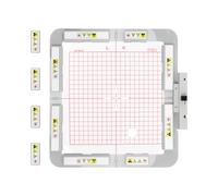 MagnaHoop SQ20B Cerceau magnétique en métal pour machine à broder Janome MC 500E 400E 550E Memory Craft Elna Expressive 830 830L (8 x 8-JA412MK)