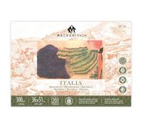 Magnani 1404 Italia Cold Press Lot de 20 feuilles de papier aquarelle 100 % coton, 35,6 x 50,8 cm, 63,5 kg, sans acide, résistant aux UV, taille végétalienne, fabriqué en Italie
