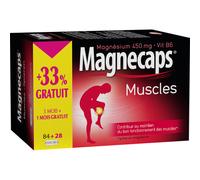 Magnecaps Muscles Magnésium 450mg Et Vitamine B6 Capsules 84+28 Promo +33% Gratuit