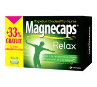 Magnecaps Relax Magnésium-Complexe Vit B-Taurine 84+28 Comprimés PROMO +33% gratuit