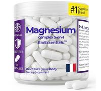 Magnesium 5® L-Thréonate, Bisglycinate, Malate, Taurate, L-thréonate et Citrate - Réduit Fatigue, Soutient Équilibre Nerveux & Musculaire - Absorption Optimale - Enrichi avec Vitamine D, B6 et Zinc