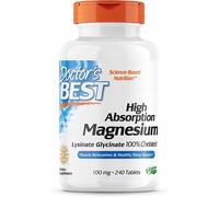 Doctor's Best Magnésium à haute absorption 100 mg - 240 comprimés