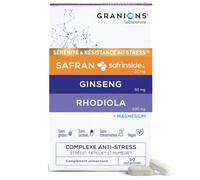 Magnesium Anti-Stress Granions - Safran Rhodiola Ginseng - 30 Comprimés