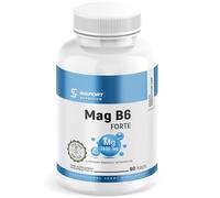 Magnésium B6 Forte - Citrate de magnésium hautement assimilable + Vitamine B6 - Réduction de la fatigue, crampes musculaires, système nerveux | INSPORT