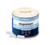 Magnésium Bisglycinate 1375 mg + vitamine B6 • 60 gélules végétales • Pot pour 30jrs • Réduction du stress et de la fatigue • Fabriqué en France • ReBorn Nutrition (122 g, Neutre)