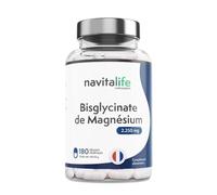 Magnésium Bisglycinate 2250 mg | 180 Gélules | Haute Absorption - Sans Effet Laxatif | Réduit la Fatigue, Améliore la Concentration, Renforce Muscles et Articulations | Cure Jusqu’à 3 Mois