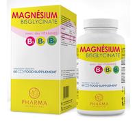 Magnesium Bisglycinate 250 mg - Magnésium Bisglycinate B6 - 60 Gélules | Bisglycinate de magnésium avec vitamines B6, B5 et B1 - formule en gélules pour compléter l'apport quotidien en magnésium