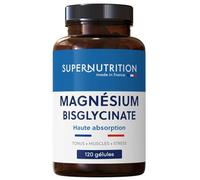 Magnésium Bisglycinate 300mg + Vitamine B6-120 Gélules Vegan - Sommeil, Stress, Fatigue - Absorption Maximale - Cure 40 jours - Supernutrition - Fabriqué en France