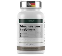 Magnésium bisglycinate, 365 gélules véganes - 300 mg de magnésium élémentaire par dose quotidienne, bisglycinate de magnésium, hautement dosé & sans additifs