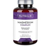 Magnésium Bisglycinate + Citrate - 2145mg Vitamine B5 B6 C 20 Gélules Végétalien