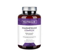 Magnésium Bisglycinate + Citrate - 2145mg - Vitamine B5 B6 C - Fatigue - Citrate de Magnésium et Magnesium Bisglycinate - 120 Gélules Végétalien Nutralie