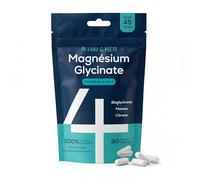 Magnesium Bisglycinate Complexe 3-en-1 Gélules avec B6 contre Fatigue et Muscles - 1279mg Glycinate, Citrate, Malate - 250mg Élémentaire - Doux pour l'Estomac, Sans Additifs - 90 Vegan - 4 HIM & HER