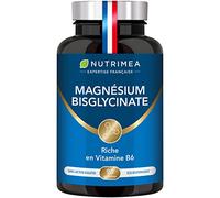Magnésium Bisglycinate + Vitamine B6 - Sommeil, Stress, Fatigue - Absorption Maximale & Assimilation Facilitée - 90 Gélules Vegan - Nutrimea - Fabriqué en France