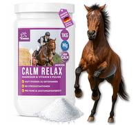 Magnésium Cheval Poudre - Calm Horse Relax Anti-Stress pour Calmer l'agitation I L-tryptophane Vitamine E - Magnésium pour Chevaux à Haute Dose Contre l'anxiété & Stress sérénité Cheval nerveux 1Kg