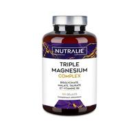 Magnésium Complexe 3 en 1 - Bisglycinate Malate Taurate - Énergie + Fatigue avec Vit B6 - Magnesium Bisglycinate - 120 Gélules Nutralie