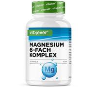 MAGNESIUM COMPLEXE 375 mg - 6 Formes avec Forte Teneur en Bisglycinate - Hautement Dose - 300 Gélules (100 Jours) - avec Citrate, Malate, Ascorbate, Lactate - Végan, Sans Additifs Inutiles