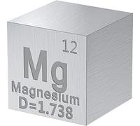 Magnésium Element MG Density Cube - Table Périodique De Collecte D'éléments - Matériel D'expérience De Laboratoire Affichage DIY,25.4mm / 1inch