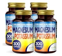 Magnésium et Potassium 1200 comprimés - Citrate de magnésium et de potassium - Contre la fatigue et l'épuisement physique, la chaleur, sels minéraux organiques hautement assimilables