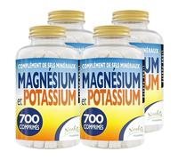 Magnésium et Potassium 2800 comprimés - Citrate de magnésium et de potassium - Contre la fatigue et l'épuisement physique, la chaleur, sels minéraux organiques hautement assimilables