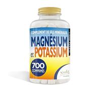 Magnésium et Potassium 700 comprimés - Citrate de magnésium et de potassium - Contre la fatigue et l'épuisement physique, la chaleur, sels minéraux organiques hautement assimilables