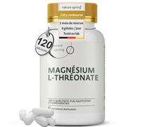Magnésium L-Thréonate Capsules - 120 Capsules - Forme Avancée de Magnésium - Haute Qualité - Usage Quotidien - Analysé en Allemagne