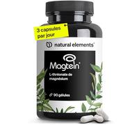 Magnesium L-Threonate (Magtein®) - 2000 mg de Magnésium par Dose Quotidienne - 90 Gélules pour 1 Mois - Soutient la Mémoire, Concentration & Sommeil - Hautement Biodisponible - Testé en Laboratoire