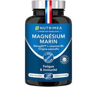 Magnésium Marin et Vitamine B6 | Breveté Simag55™ | Combat Efficacement la Fatigue | 150 mg/jour | 120 Gélules d'Origine Végétale | 4 Mois de Cure | Fabrication Française | Nutrimea