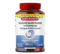 Parapharmacie en ligne > Compléments alimentaires > Compléments alimentaires pour la vitalité et les défenses immunitaires Superdiet Magnésium Marin + Vitamine B6 Comprimés x 90