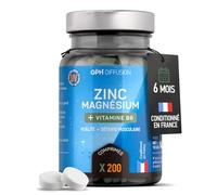 Magnésium marin + Zinc + B6-200 Comprimés - Vitalité - Détente Musculaire - GPH DIFFUSION