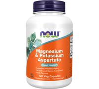 Magnésium & Potassium Aspartate 120 capsules Now Foods