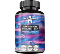 Magnesium Taurate + P-5-P 140 mg par portion - 200 gélules végétaliennes - 100 jours d'approvisionnement - soutient la fonction musculaire et nerveuse - supplément d'Apollo's Hegemony