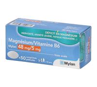 MAGNESIUM/VIT.B6 VIATRIS 48MG/5MG COMPRIME Comprimé(S) 50 pc(s)