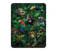 Magnet 3D LiveLife - Amis de la Jungle de Deluxebase. Aimant lenticulaire Puissant pour frigo 3D Faune. Magnet décoratif Enfants & Adultes avec Illustrations sous Licence Artiste renommé Tami Alba