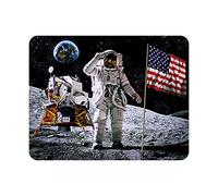 Magnet 3D LiveLife - Atterrissage sur la Lune de Deluxebase. Aimant lenticulaire Puissant pour frigo 3D Espace. Magnet décoratif Enfants & Adultes Illustrations Licence Artiste renommé David Penfound
