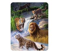 Magnet 3D LiveLife - Félin de Deluxebase. Aimant lenticulaire Puissant pour frigo 3D Jungle. Magnet décoratif Enfants & Adultes avec Illustrations sous Licence Artiste renommé Jerry LoFaro