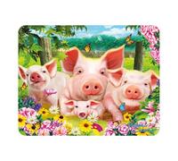 Magnet 3D LiveLife - L'Enclos des Cochons de Deluxebase. Aimant lenticulaire Puissant pour frigo 3D Ferme. Magnet décoratif Enfants & Adultes Illustrations sous Licence Artiste renommé Michael Searle