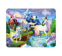 Magnet 3D LiveLife - Licorne Joyeuse de Deluxebase. Aimant lenticulaire Puissant pour frigo 3D. Magnet décoratif Enfants & Adultes avec Illustrations sous Licence Artiste renommé Michael Searle
