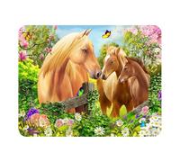 Magnet 3D LiveLife - Vert Pâturages de Deluxebase. Aimant lenticulaire Puissant pour frigo 3D Chevaux. Magnet décoratif Enfants & Adultes Illustrations sous Licence Artiste renommé Michael Searle
