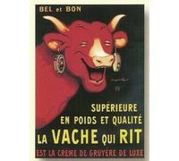 MAGNET 6X9cm PUB RETRO FROMAGE VACHE QUI RIT BEL ET BON