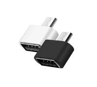 Magnet, Adaptateur 2.0 Micro vers USB-A, Lot 2 Mix Noir et Blanc, OTG Adaptateur Micro vers USB-A Compatible avec Tablette, Smartphones Micro USB et Périphériques