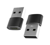 Magnet Adaptateur USB-A vers USB-C Femelle - Lot de 2 - 480 Mbps USB 2.0 Charge & Données - Compatible Appareils Type-C