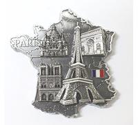 Magnet Aimant frigo G194AN Couleur ancienne7x7x1,5CM Souvenir France Paris métal Cadeaux