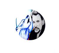 Magnet Aimant frigo Johnny Hallyday Loup idée Cadeau, Pratique pour accrocher Vos Papier, trés résistant