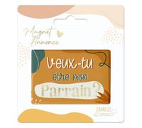 Magnet annonce naissance-baptême modèle Veux tu être mon parrain