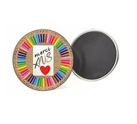 Magnet badge merci avs crayon idée cadeaux PRÉNOM PERSONNALISÉ…