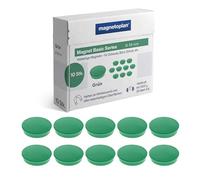 Magnet Basic Series | Lot de 10 aimants colorés pour Tableau magnétique, réfrigérateur + Tableaux Blancs | Ø 38 mm, Force d'adhérence 1500 g (10 Feuilles A4) | Revêtement spécial Anti-Rayures |