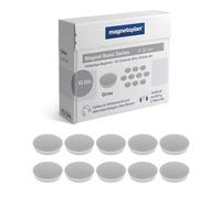 Magnet Basic Series | Lot de 10 aimants colorés pour Tableau magnétique, réfrigérateur + Tableaux Blancs | Ø 32 mm, Force d'adhérence 800 g (7 Feuilles A4) | Revêtement spécial Anti-Rayures |